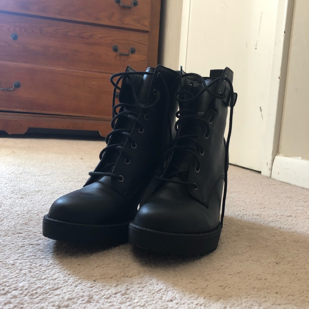 Madden Girl 10M Black Combat Bootd